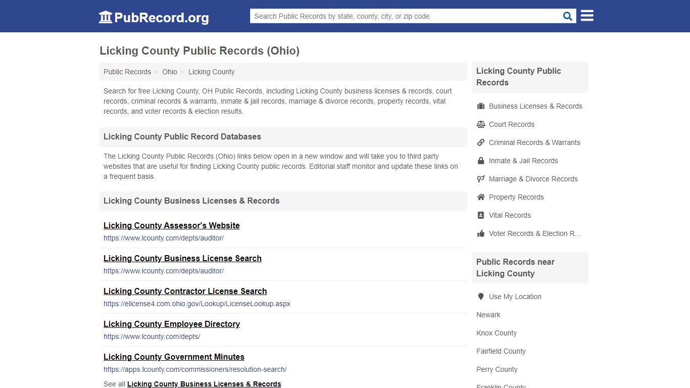 Free Licking County Public Records (Ohio Public Records)