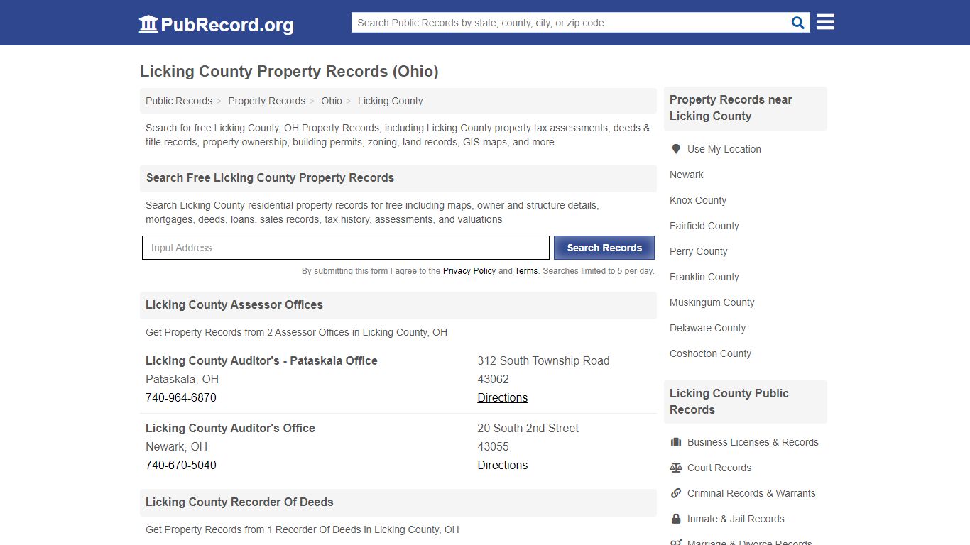 Licking County Property Records (Ohio) - Public Record